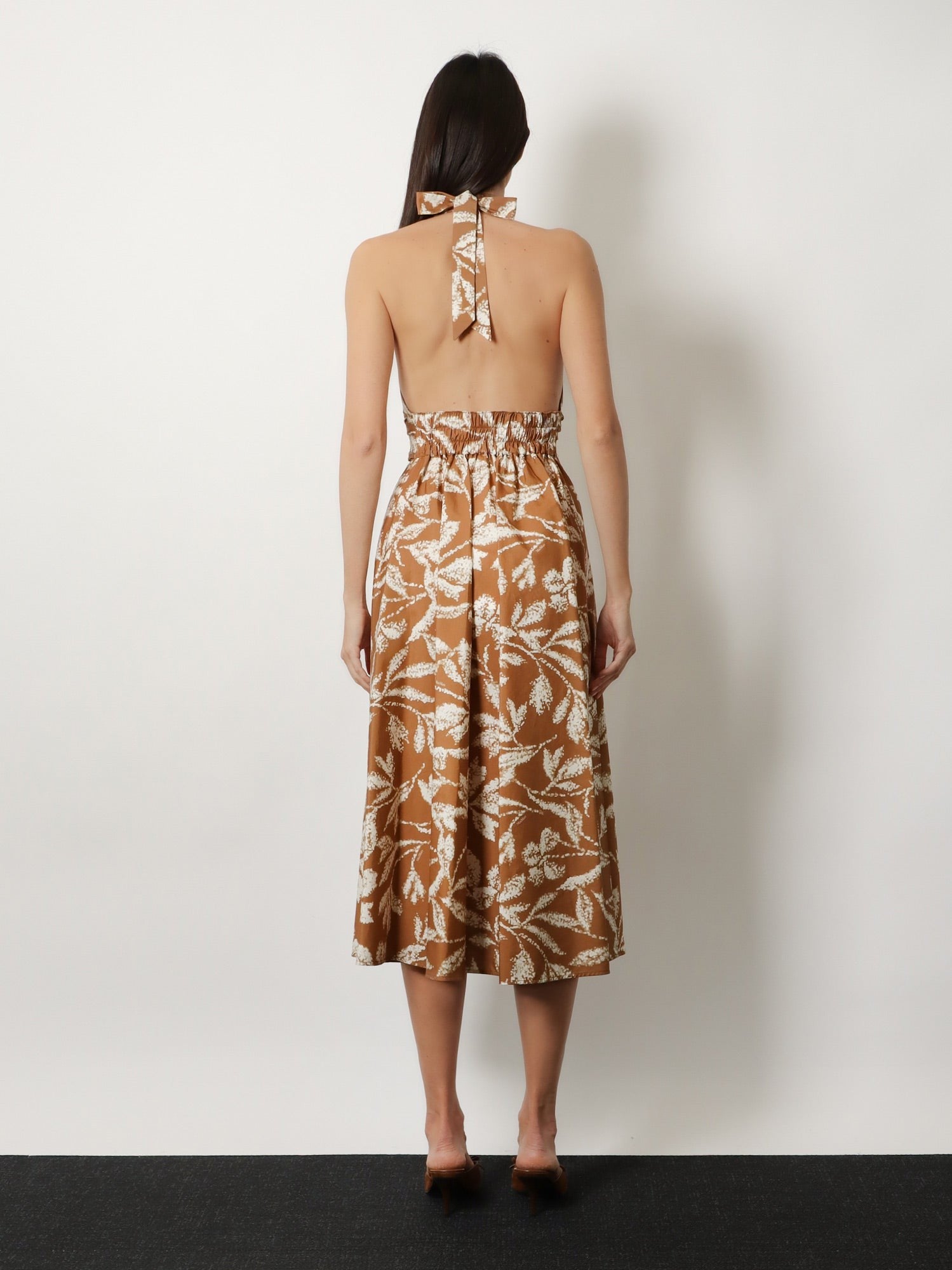 Max Mara Women's Mxmebella Printed Cotton Dress Beige