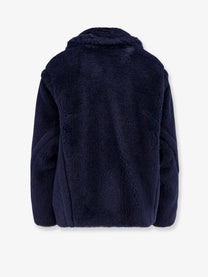 Max Mara Women's Mxmfuggito Alpaca and Virgin Wool Fur Jacket Blue
