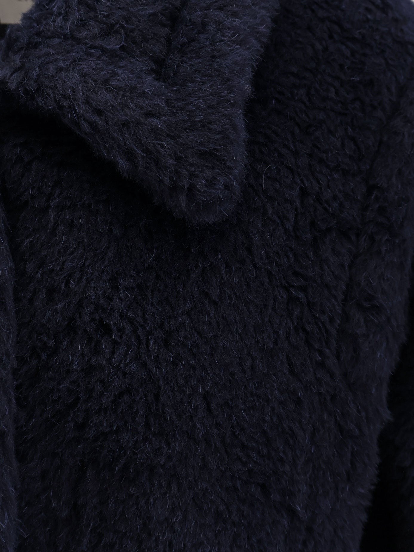 Max Mara Women's Mxmfuggito Alpaca and Virgin Wool Fur Jacket Blue