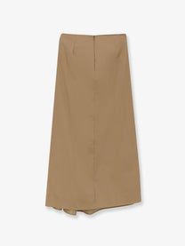 Max Mara Women's Mxmpaggi Cotton Blend Skirt Beige