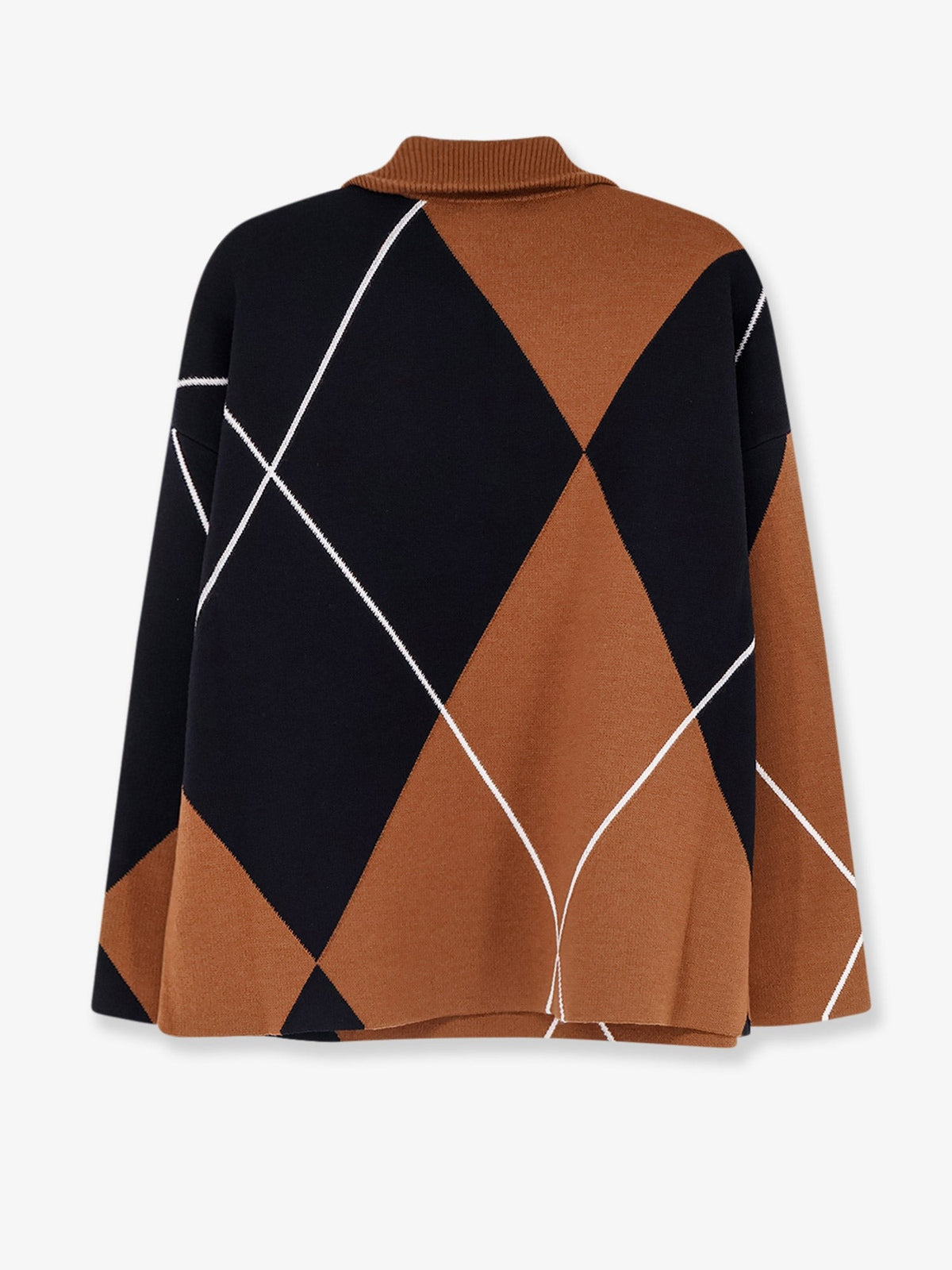 Max Mara Women's Mxmsala Argyle Pattern Virgin Wool Sweater Black