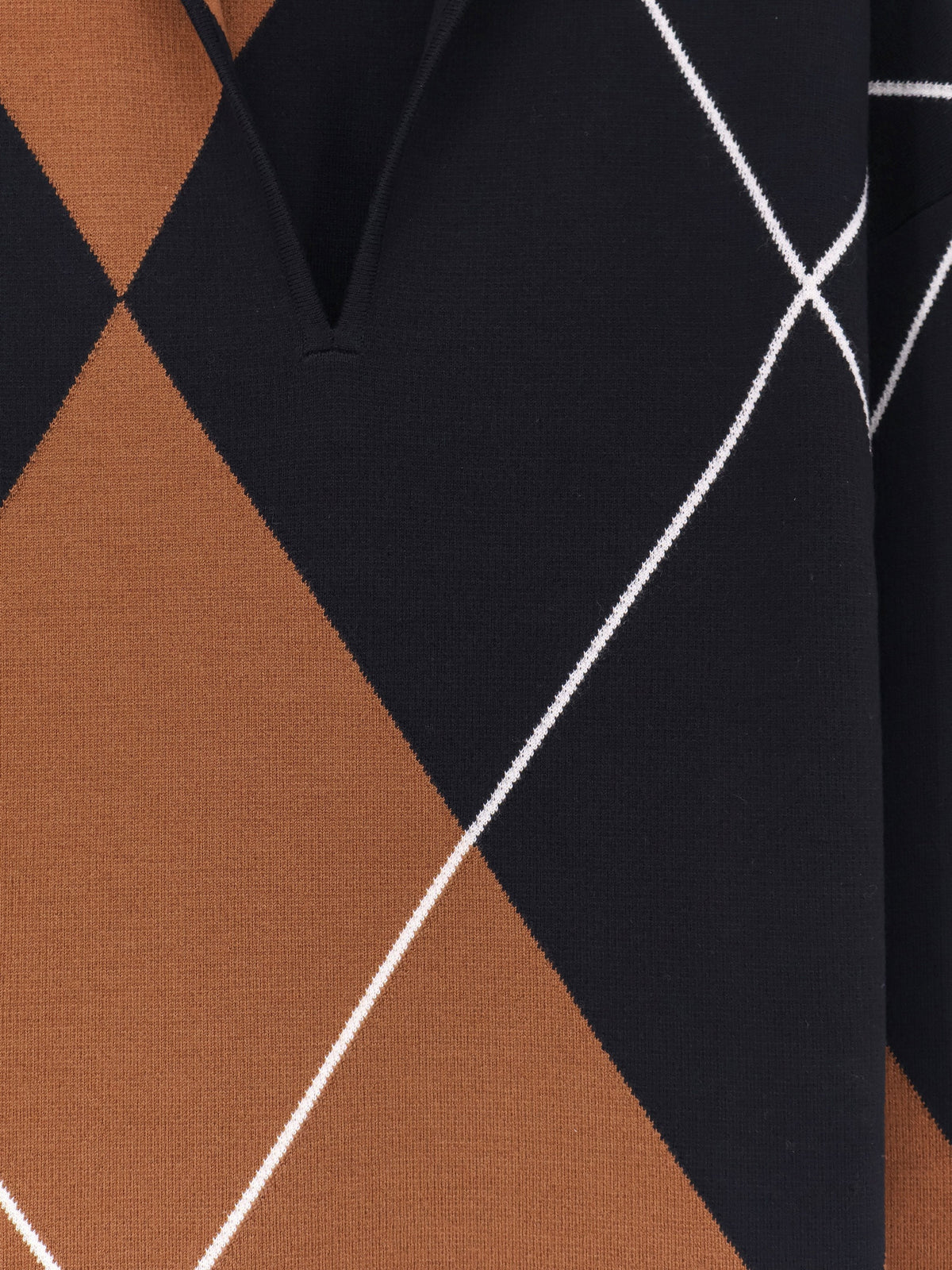Max Mara Women's Mxmsala Argyle Pattern Virgin Wool Sweater Black