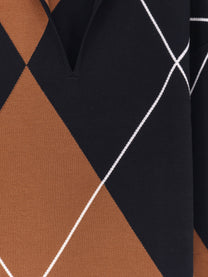 Max Mara Women's Mxmsala Argyle Pattern Virgin Wool Sweater Black