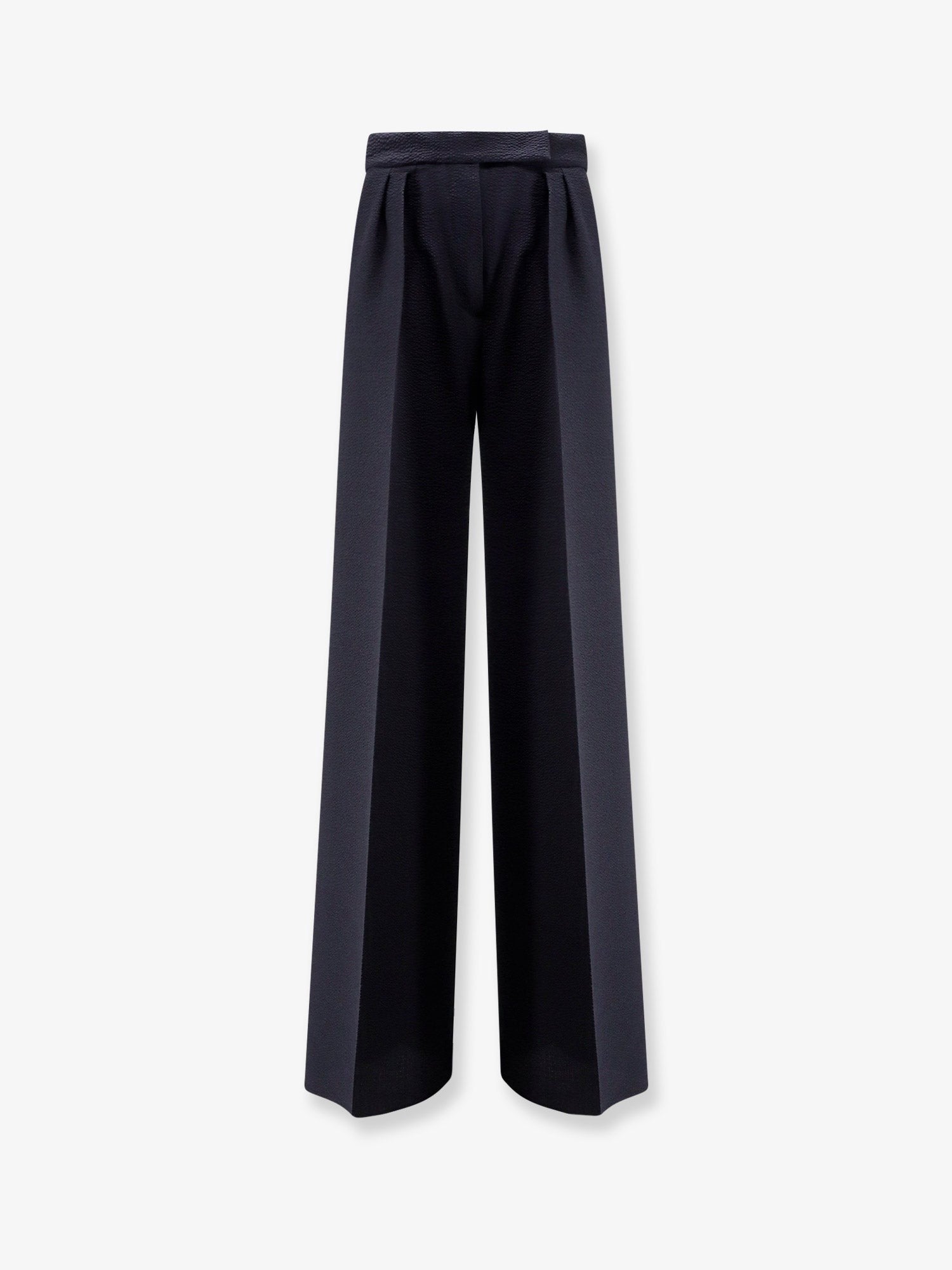 Max Mara Women's Mxmsecolo Virgin Wool Trousers Blue