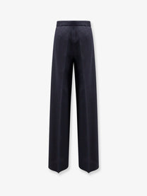 Max Mara Women's Mxmsecolo Virgin Wool Trousers Blue