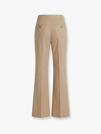 Max Mara Women's Mxsbig Linen Trousers Beige