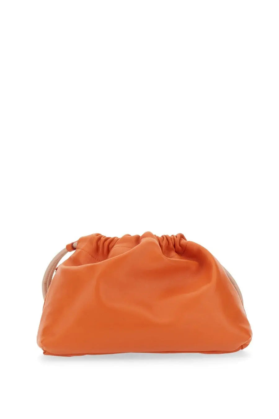 Orange drawstring bag with light-colored handles from N°21 women’s bag eva orange collection made of soft fabric