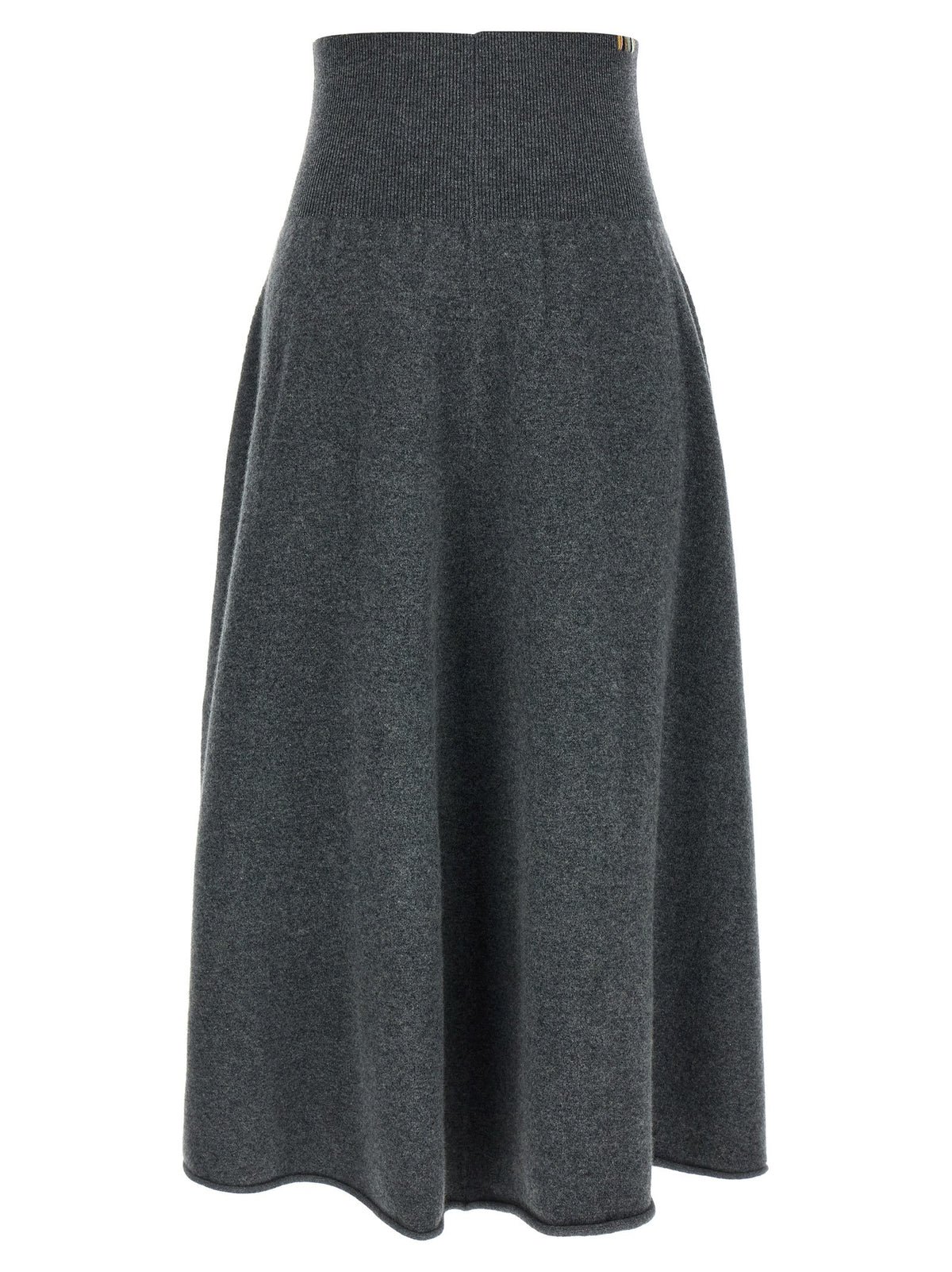 extreme cashmere Ease Skirt Grey