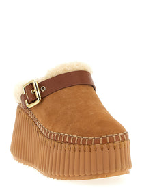 Chloé Nama Sabots Brown