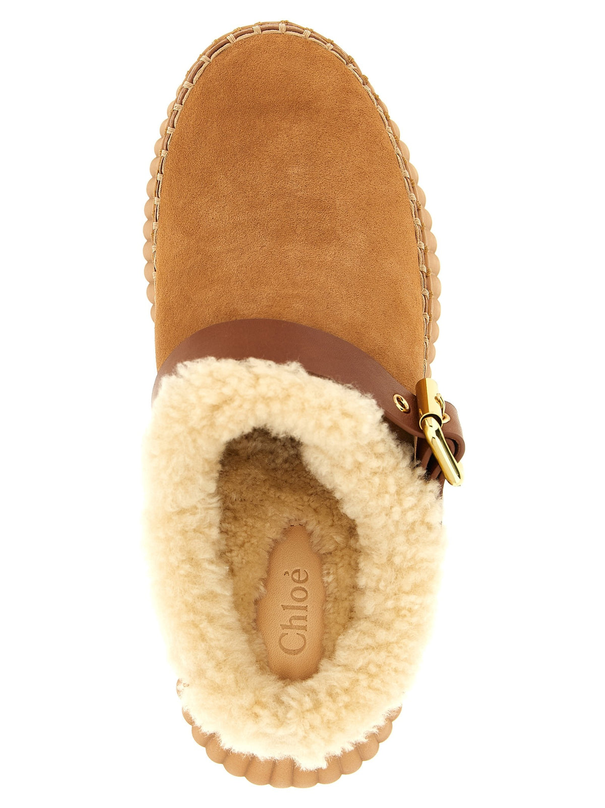 Chloé Nama Sabots Brown