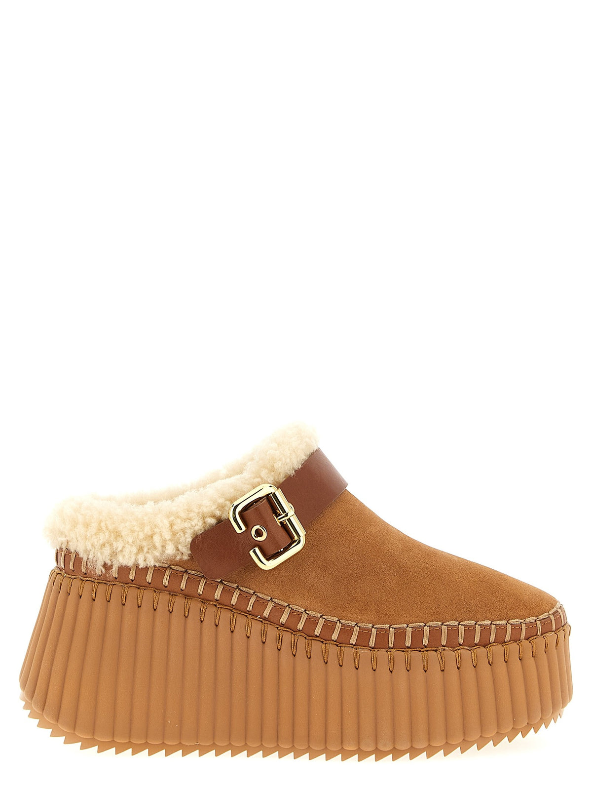 Chloé Nama Sabots Brown