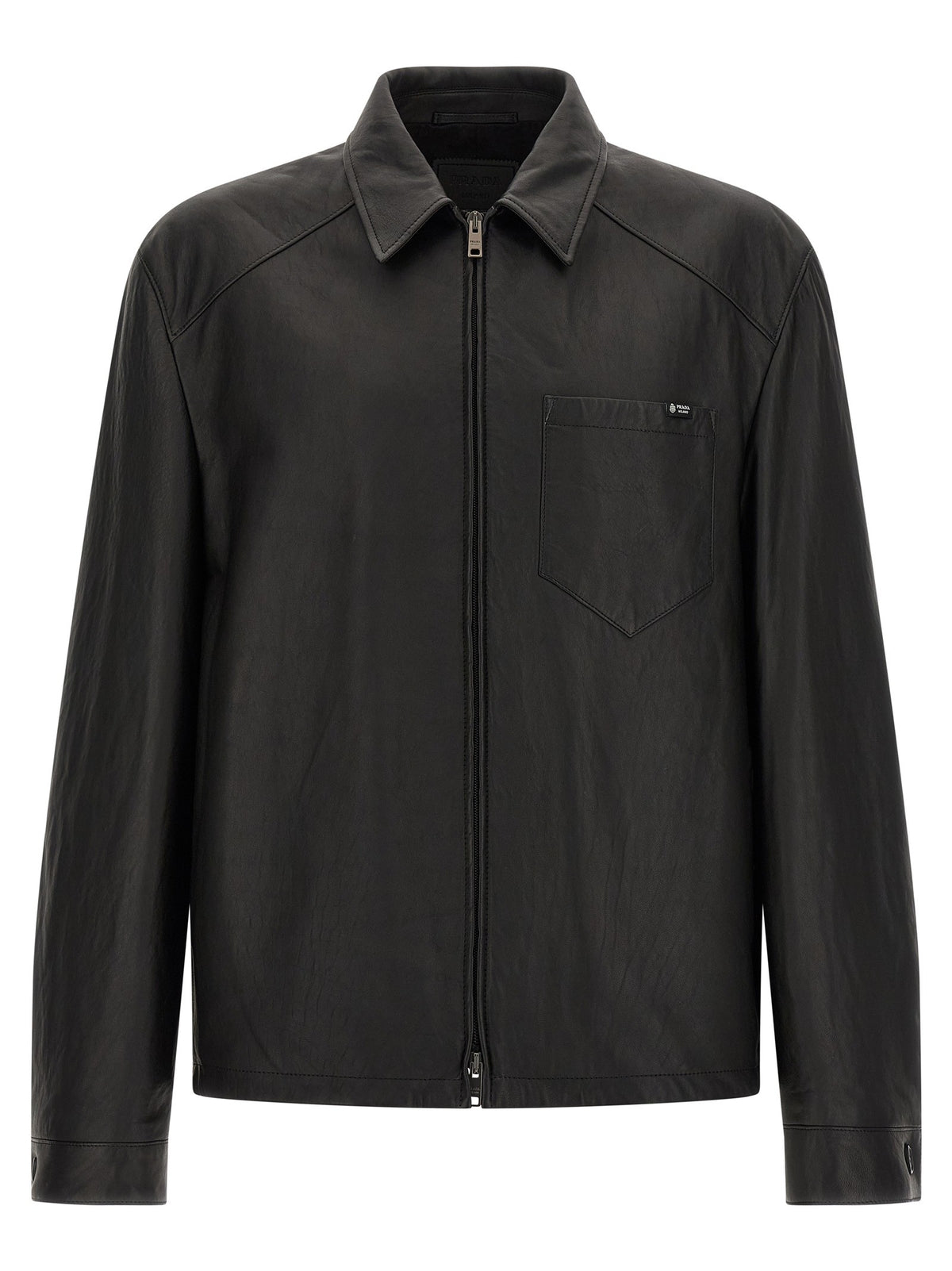 PRADA Nappa Leather Jacket Black