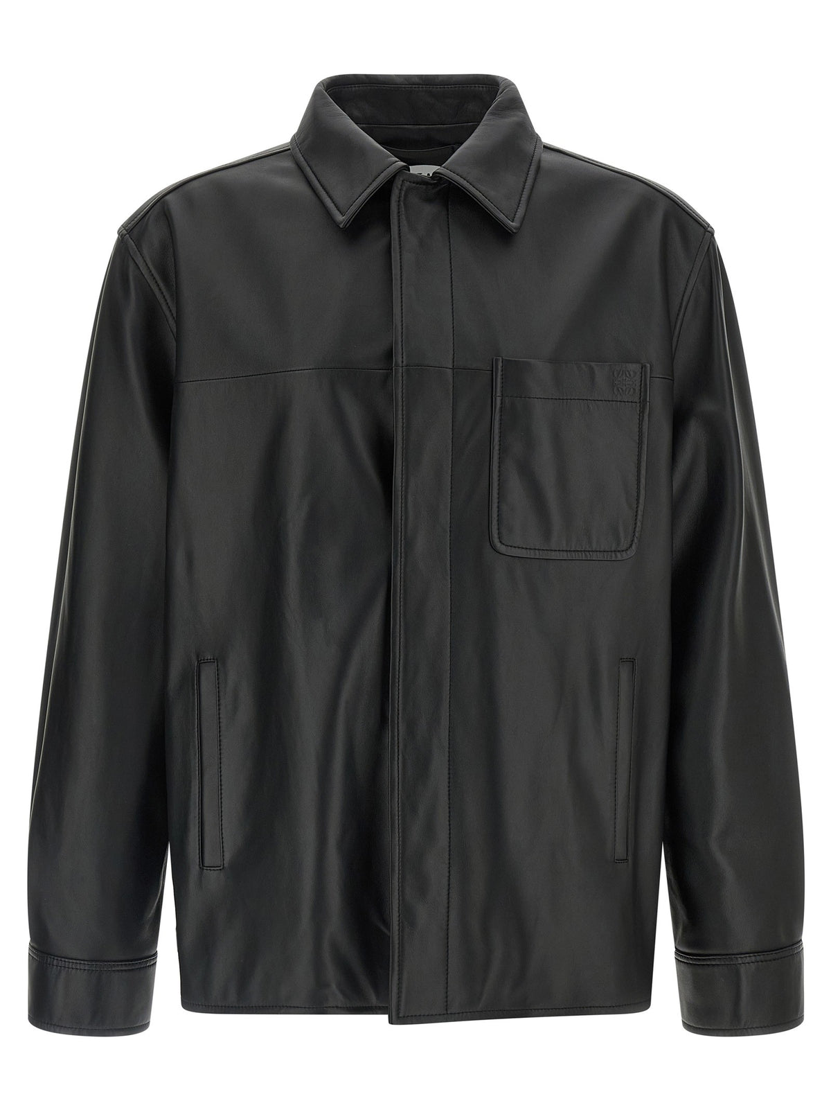 Loewe Nappa Leather Overshirt Black