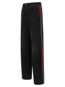 Gucci Nastro Web Baggy Jeans Black