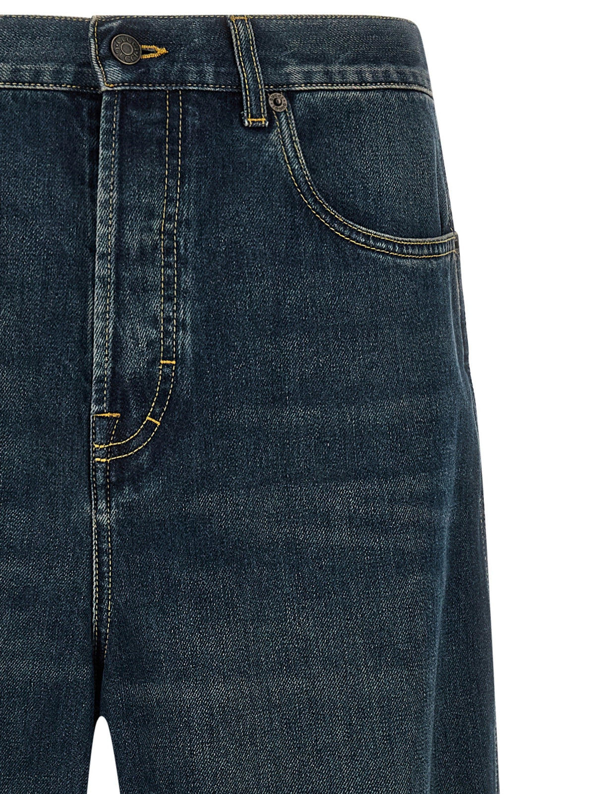 Gucci Nastro Web Baggy Jeans Blue