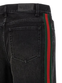 Gucci Nastro Web Baggy Jeans Black