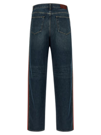 Gucci Nastro Web Baggy Jeans Blue