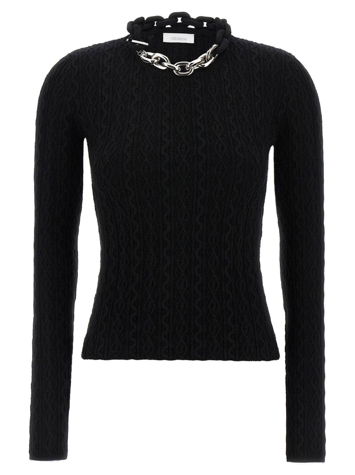 Rabanne Necklace Sweater Black