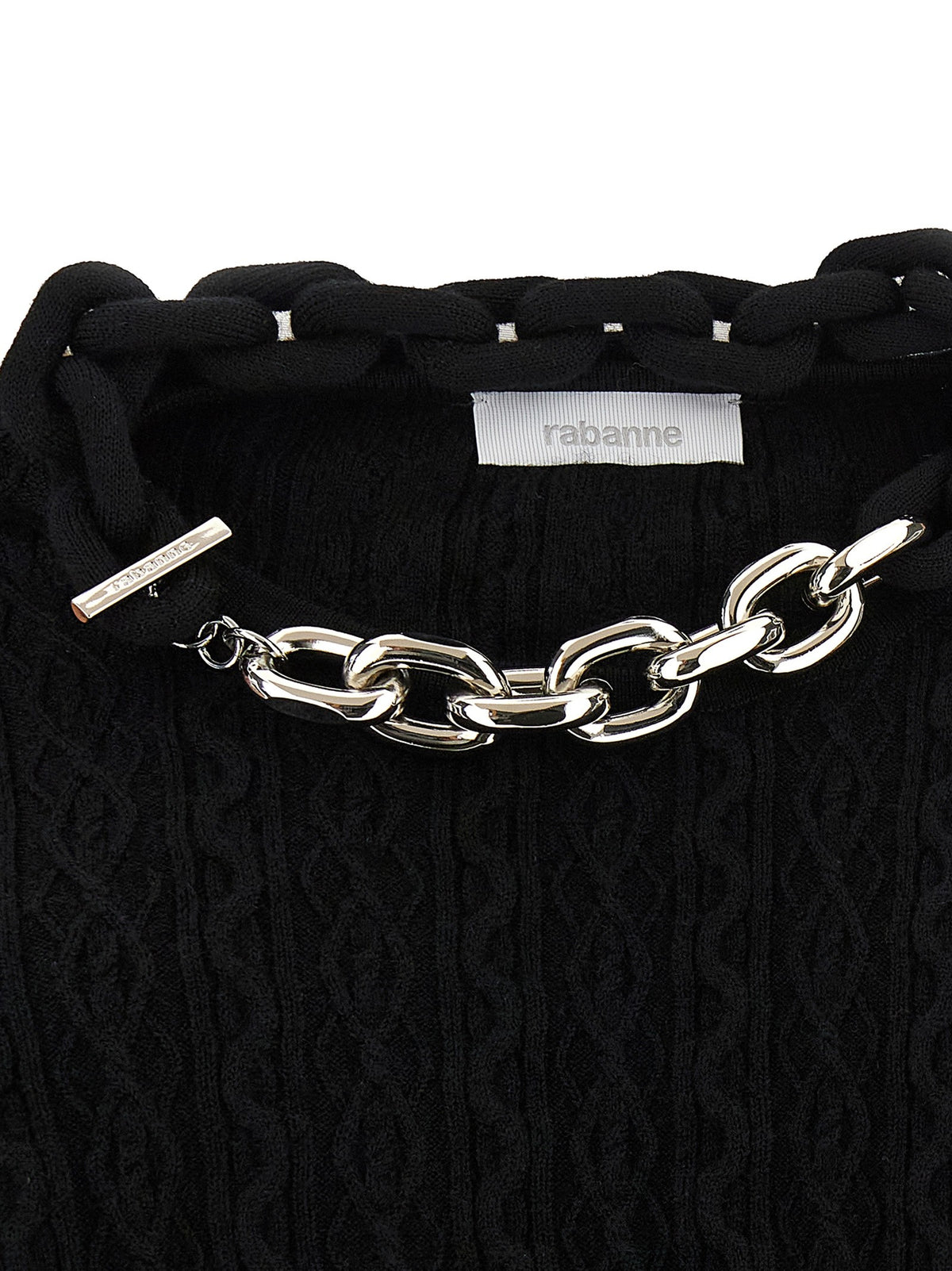 Rabanne Necklace Sweater Black