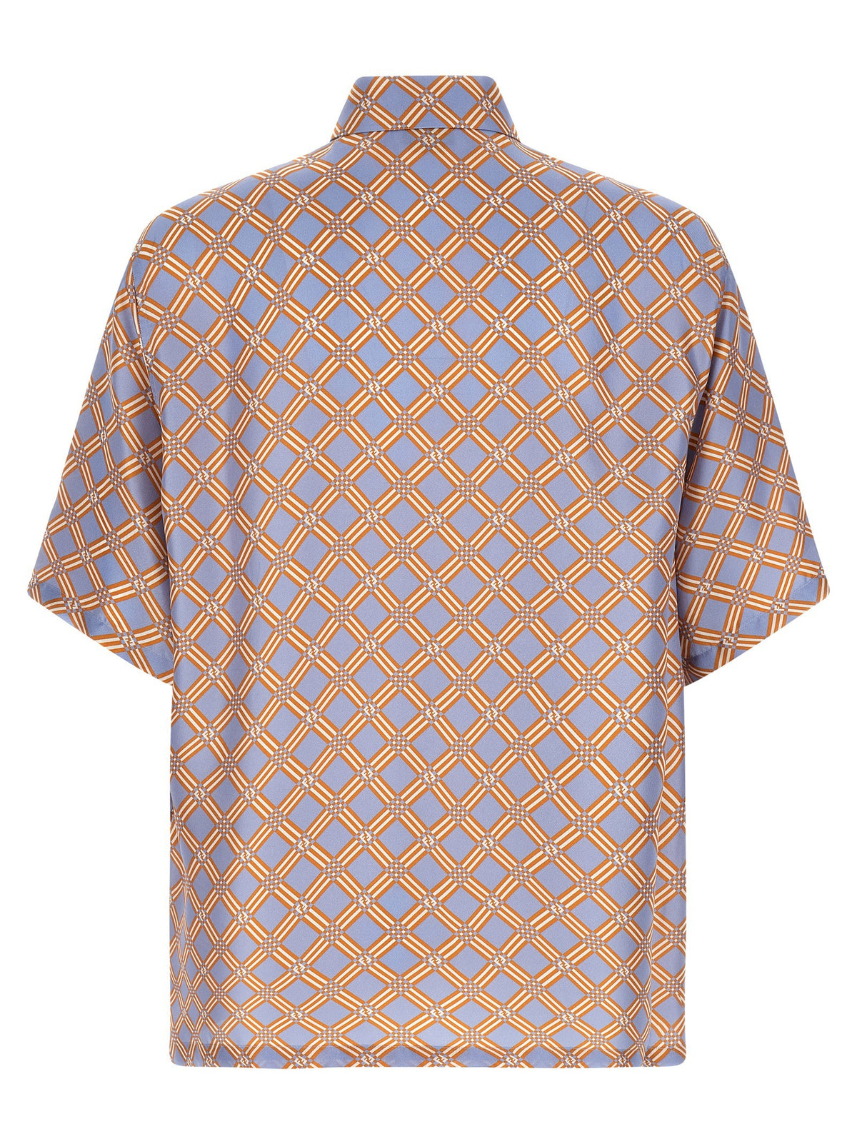 Fendi Net Print Silk Shirt Gold