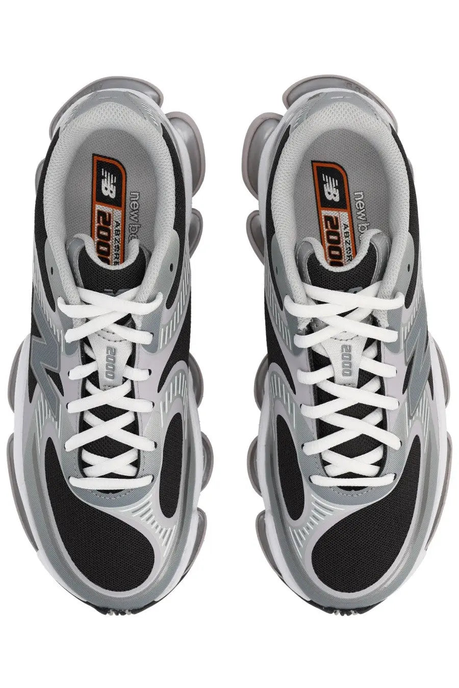 New balance unisex abzorb sneaker grey in silver and black with distinctive bubble like midsole design
