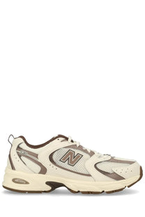 New Balance unisex sneaker beige with cream and brown mesh and synthetic overlays for casual wear