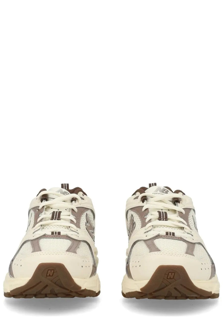 New balance unisex sneaker beige 542 in cream and brown with mesh and synthetic overlays for comfortable wear