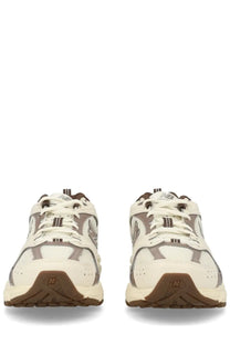 New balance unisex sneaker beige 542 in cream and brown with mesh and synthetic overlays for comfortable wear