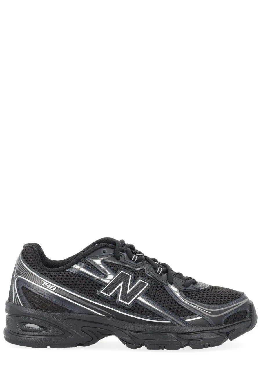 New balance unisex sneaker black with silver accents and breathable mesh upper designed for running and casual wear