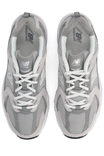 New Balance unisex sneaker grey with gray mesh upper and white laces designed for running and casual wear