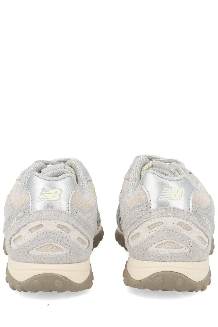 New balance unisex sneaker grey 990v3 with silver and beige suede upper mesh accents and rubber outsole