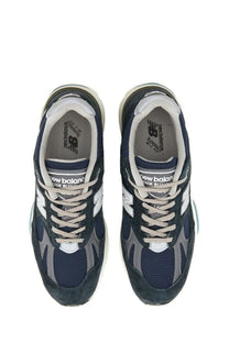 New Balance unisex sneaker U991 blue in navy blue and gray with white accents and mesh upper material