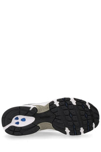 New Balance unisex sneaker white black and white athletic shoe with blue sole accents for casual and sports use