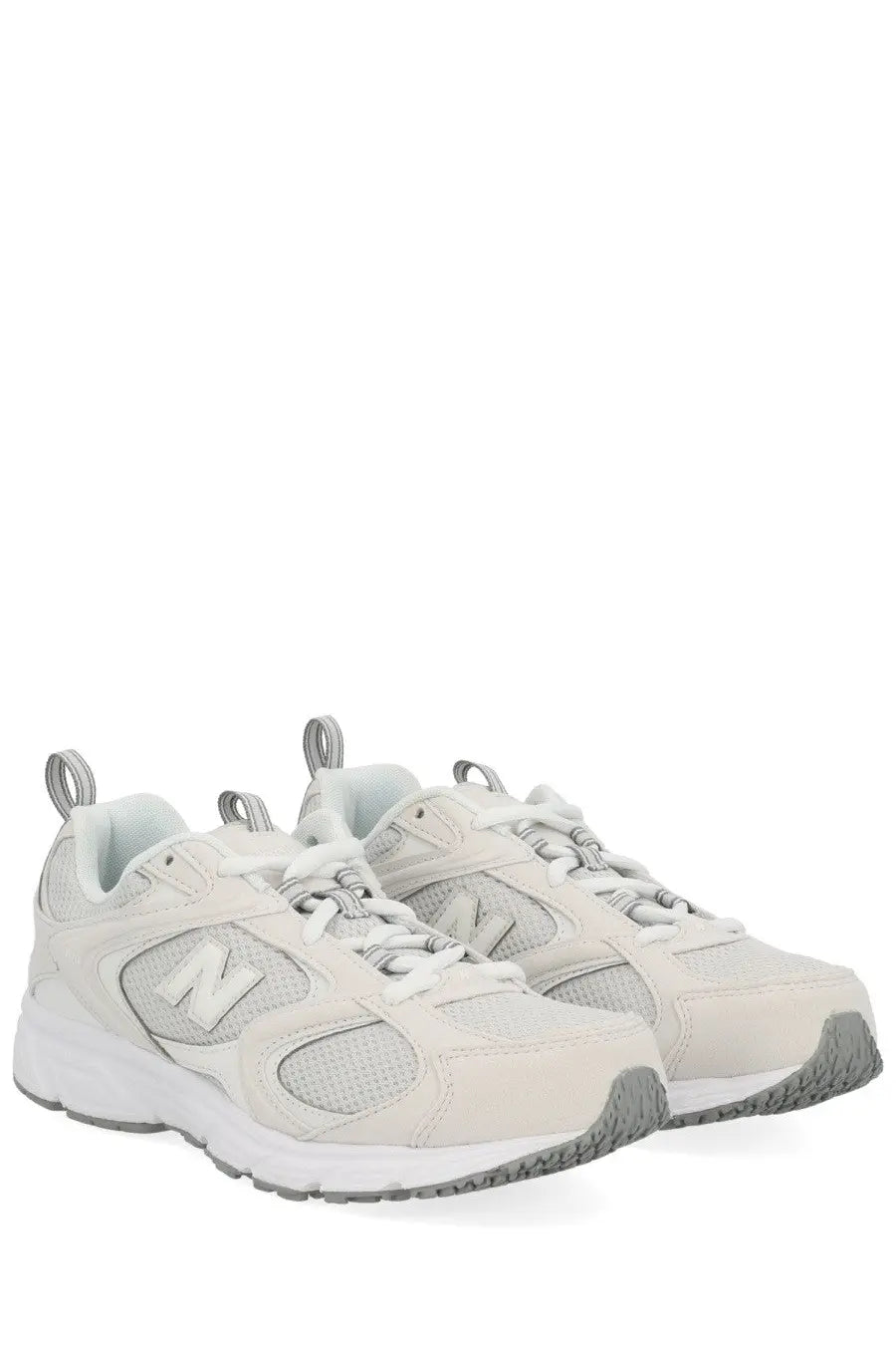New Balance unisex sneaker white 501 in light gray and white with mesh and synthetic overlays