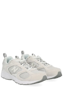 New Balance unisex sneaker white 501 in light gray and white with mesh and synthetic overlays