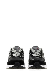 New balance women’s sneaker 990v6 black with black and gray mesh upper white laces and textured rubber sole
