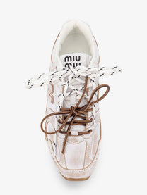 Miu Miu X New Balance Women's New Balance Miu Miu SL Leather Sneakers White