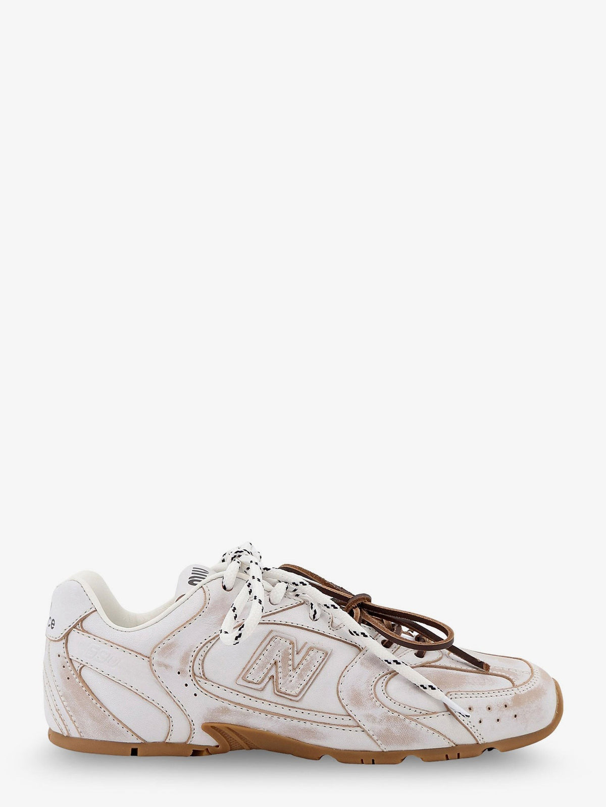 Miu Miu X New Balance Women's New Balance Miu Miu SL Leather Sneakers White
