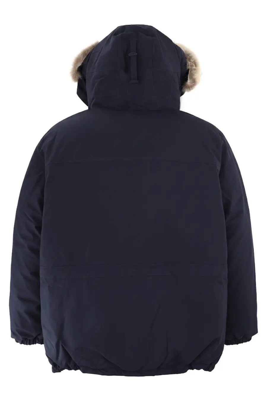 Nigel Cabourn men’s everest parka blue dark navy puffer jacket with fur-lined hood for cold weather protection