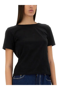 Nina Ricci women’s black short-sleeved crew neck t-shirt made of soft cotton fabric
