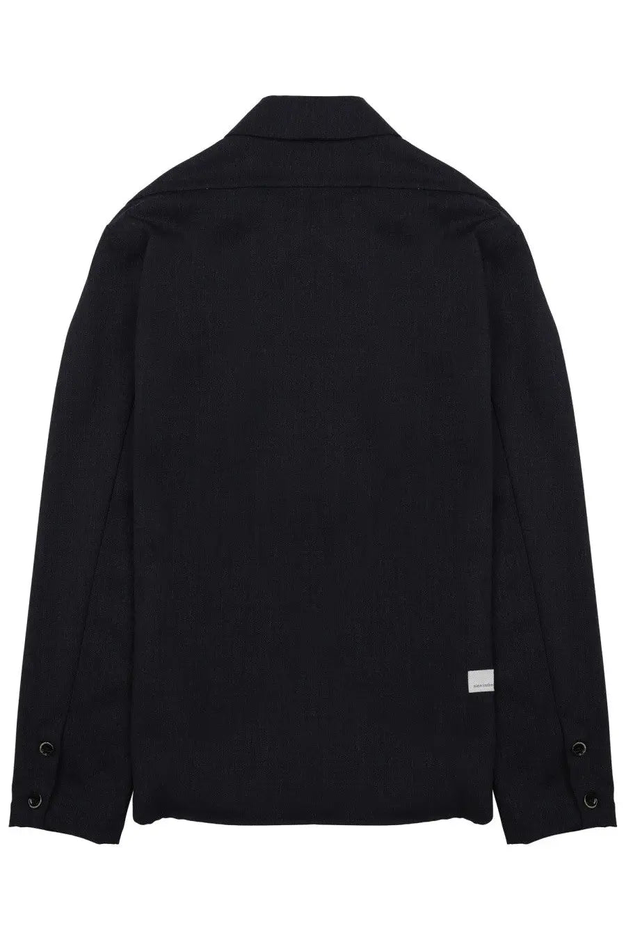 Black cotton jacket with subtle textured weave and minimalist design from nineinthe morning men’s giacca freud blue collection
