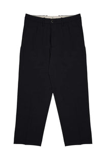 Nine inthe morning men’s pantalone kai blue black pleated trousers with tailored fit and subtle contrast waistband