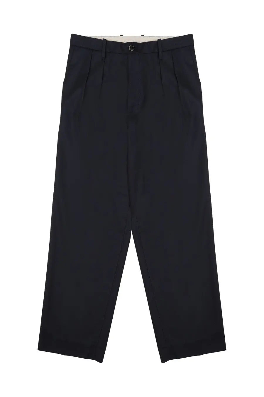Black pleated tailored trousers with button closure from nine in the morning men’s pantalone kai blue collection