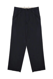 Black pleated tailored trousers with button closure from nine in the morning men’s pantalone kai blue collection