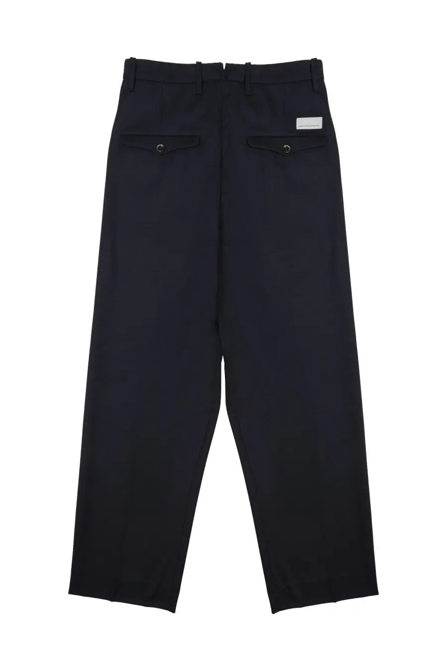 Black tailored nine inthe morning men’s pantalone kai blue trousers with minimalist design and subtle stitching details