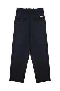 Black tailored nine inthe morning men’s pantalone kai blue trousers with minimalist design and subtle stitching details