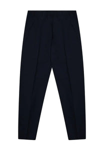 Dark navy pleated tailored fit Nine:Inthe:Morning men’s pantalone Mirko Blue trousers with subtle front seam detailing