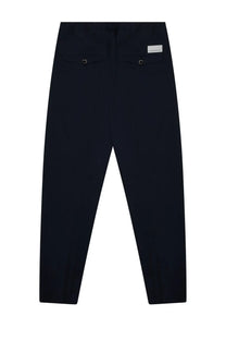 Dark navy blue Nine Inthe Morning men’s pantalone Mirko blue tapered trousers with modern cut and metallic ring pockets