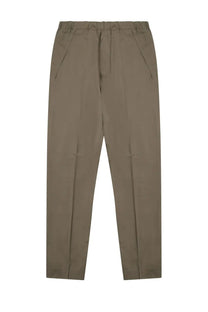 Nine Inthe Morning men’s pantalone Mirko green slim-fit khaki trousers with elastic waistband and subtle side pockets