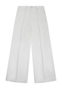 Nine Inthe Morning women’s jeans Nadia white white wide-leg trousers with minimalist design and subtle stitching details